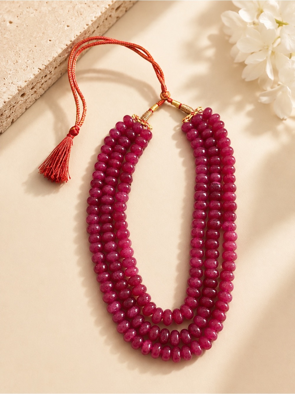 Mineral Grade Genuine Ruby Necklace adjustable